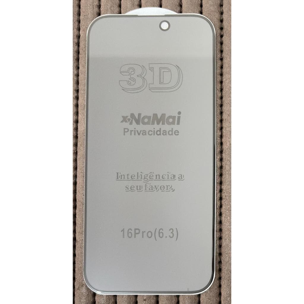 Película compatível com Iphone 16 Pro de Vidro 3D Privacidade