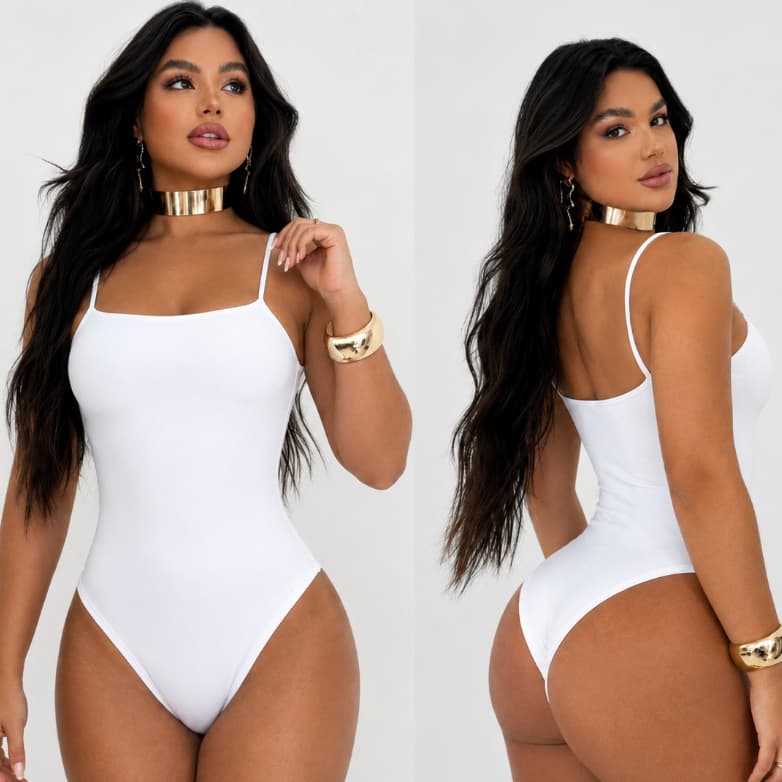 Body Collant Feminino Alçinha Básico Casual Decotado Lis Tendência Moda Blogueira Tendência Verão.