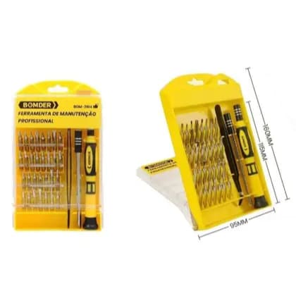 Kit Ferramentas de Precisão BOMDER BOM-3104 Mini Jogo para Manutenção de Celular, Notebook, PC, Eletrônicos e Relógios