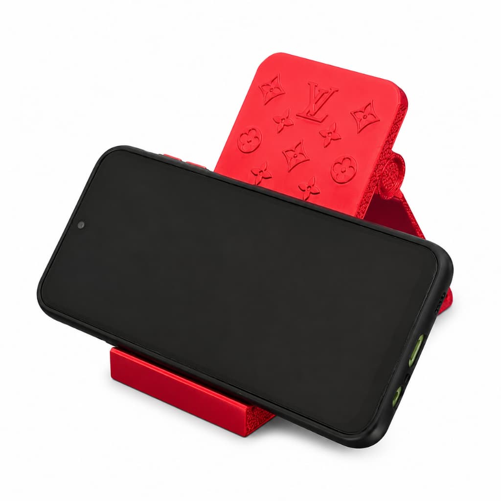 Suporte universal dobrável e resistente para celular compatível com iPhone e Android Decorativo LV