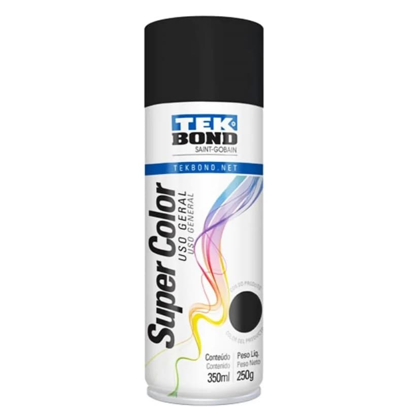 Tinta Spray Tekbond 350ml com Secagem Rápida para Superfícies Diversas
