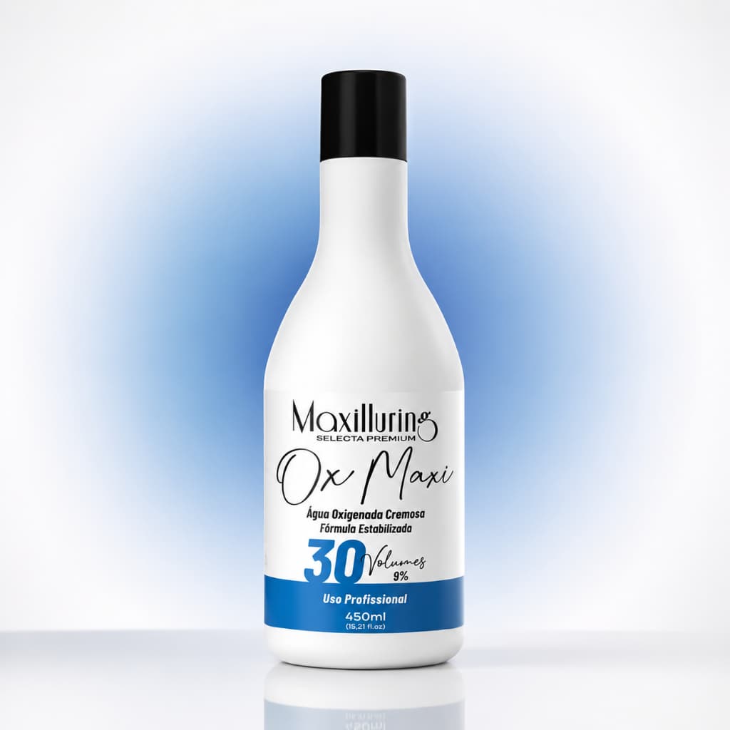 Água Oxigenada Cremosa 30 Volumes 450ml Maxilluring