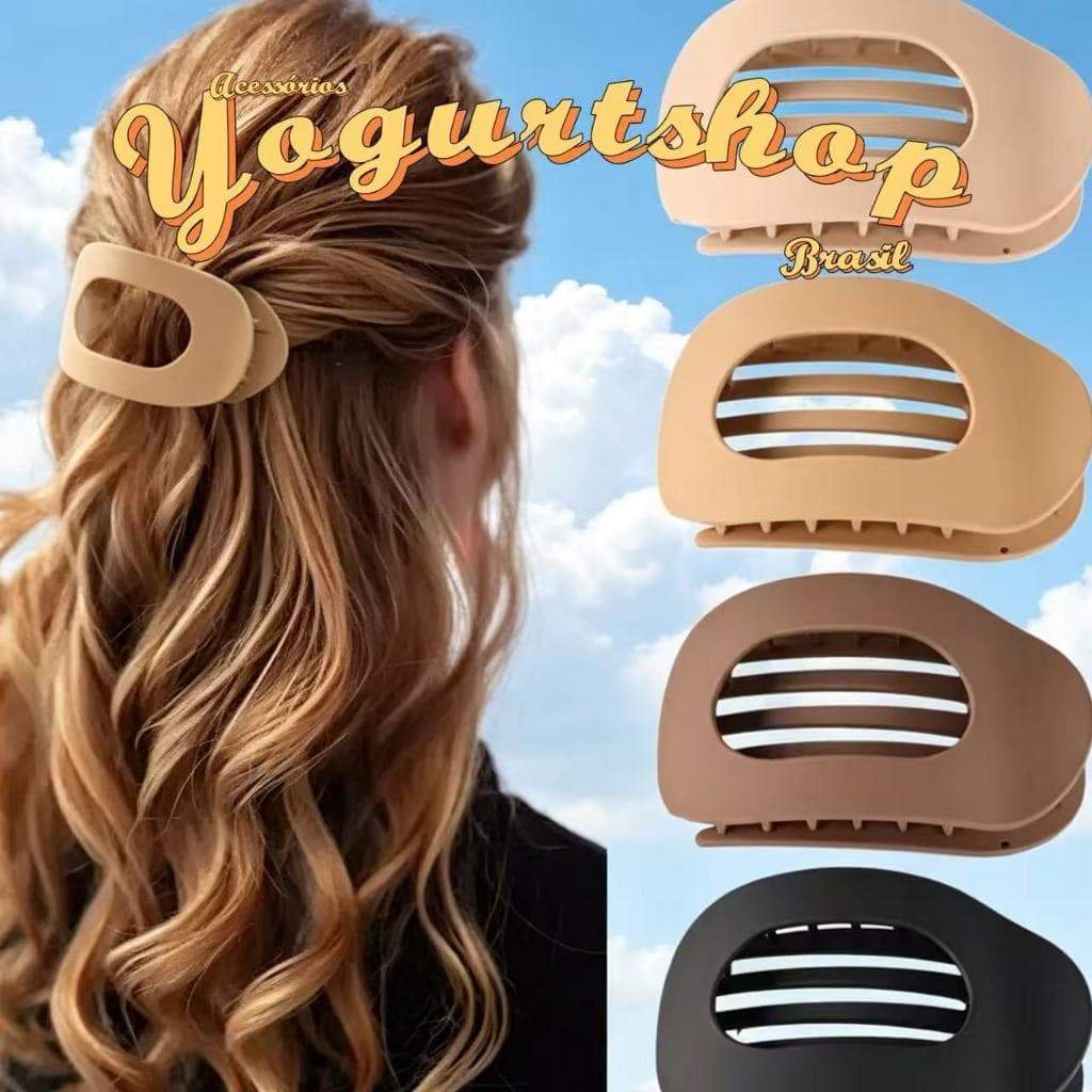 Novo Presilhas de cabelo Bico de Pato Oval grampo de cabelo acessórios de cabelo feminina
