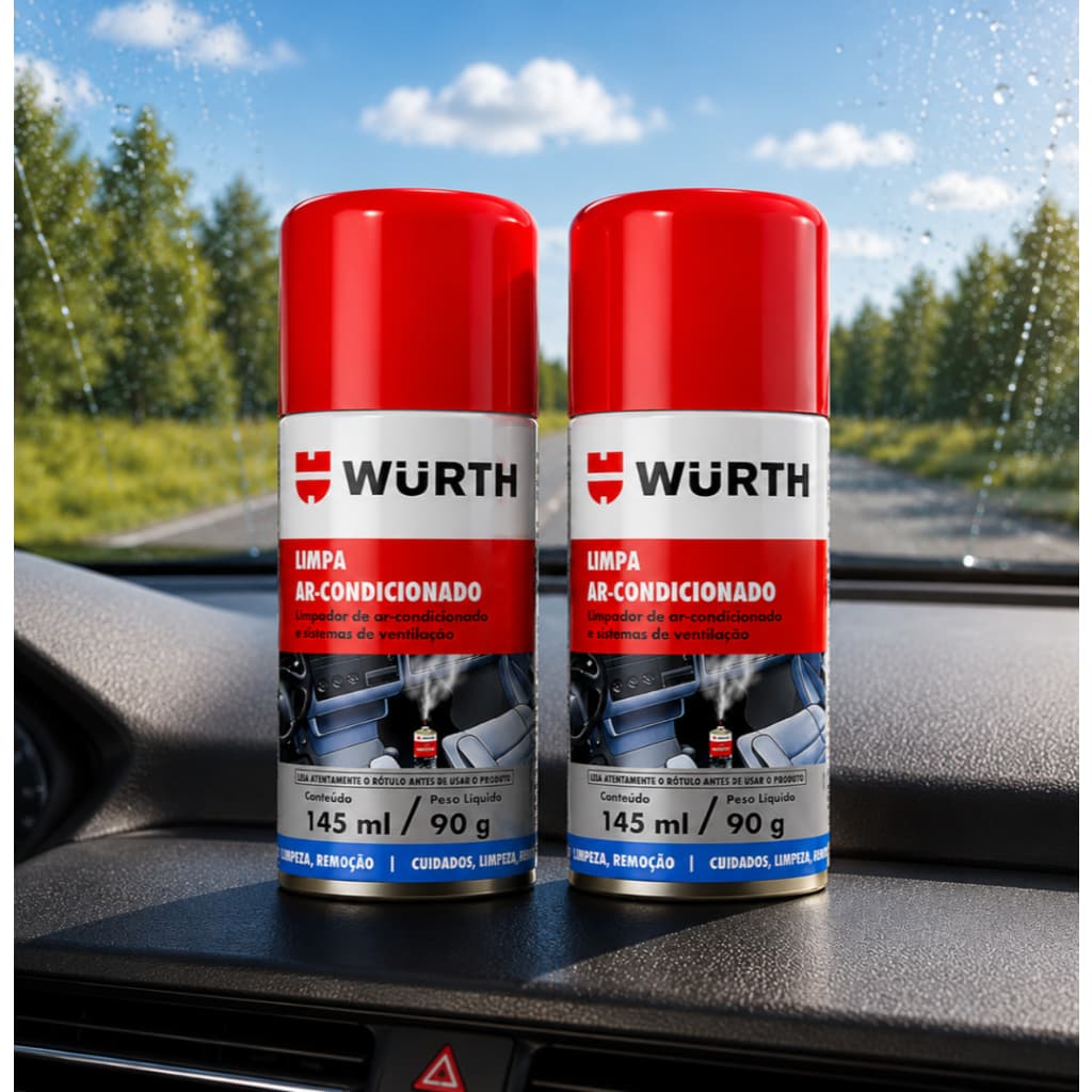 kit 2 Higienizador Limpa Ar Condicionado 145ml Wurth