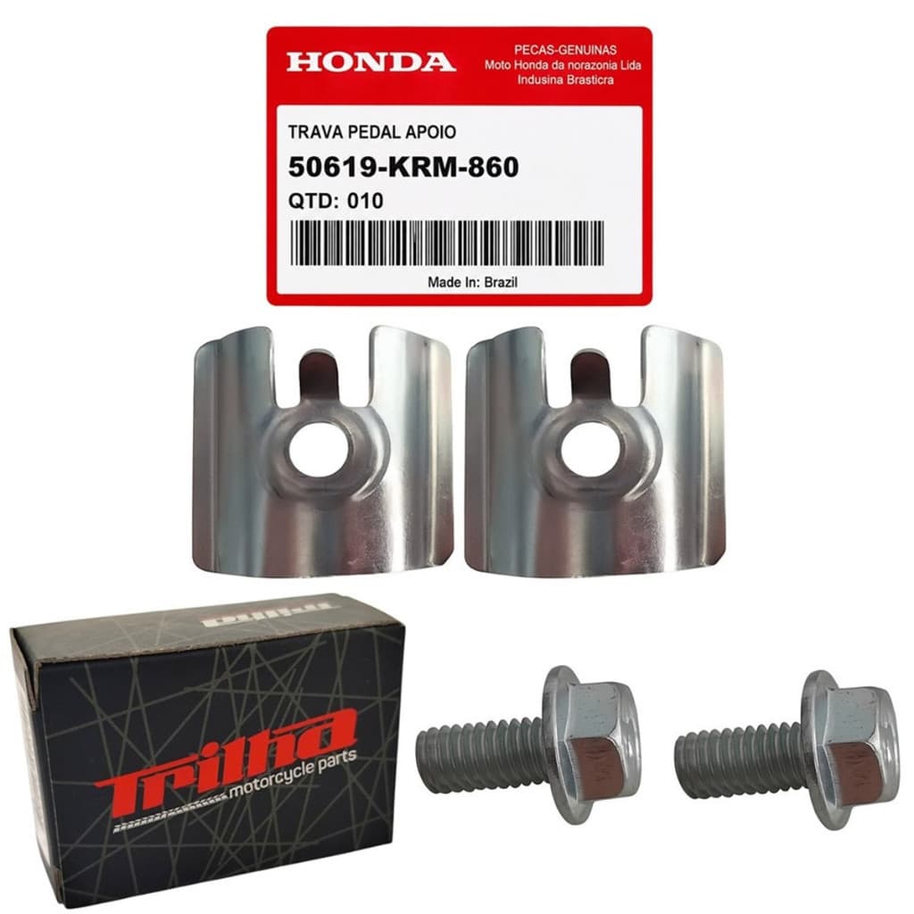 2 Trava Chapinha Pedal Estribo, e  Parafuso Titan 125-150-160