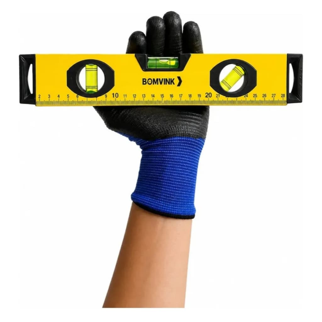 Nível Manual Régua 30 cm Profissional 3 Bolhas Bomvink Ferramenta Pedreiro Marceneiro Carpinteiro Prumo Alta Precisão
