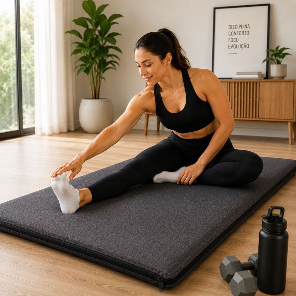 Colchonete Profissional Premium 100% Espuma D20 para Academia Exercícios Alongamento Yoga e Pilates