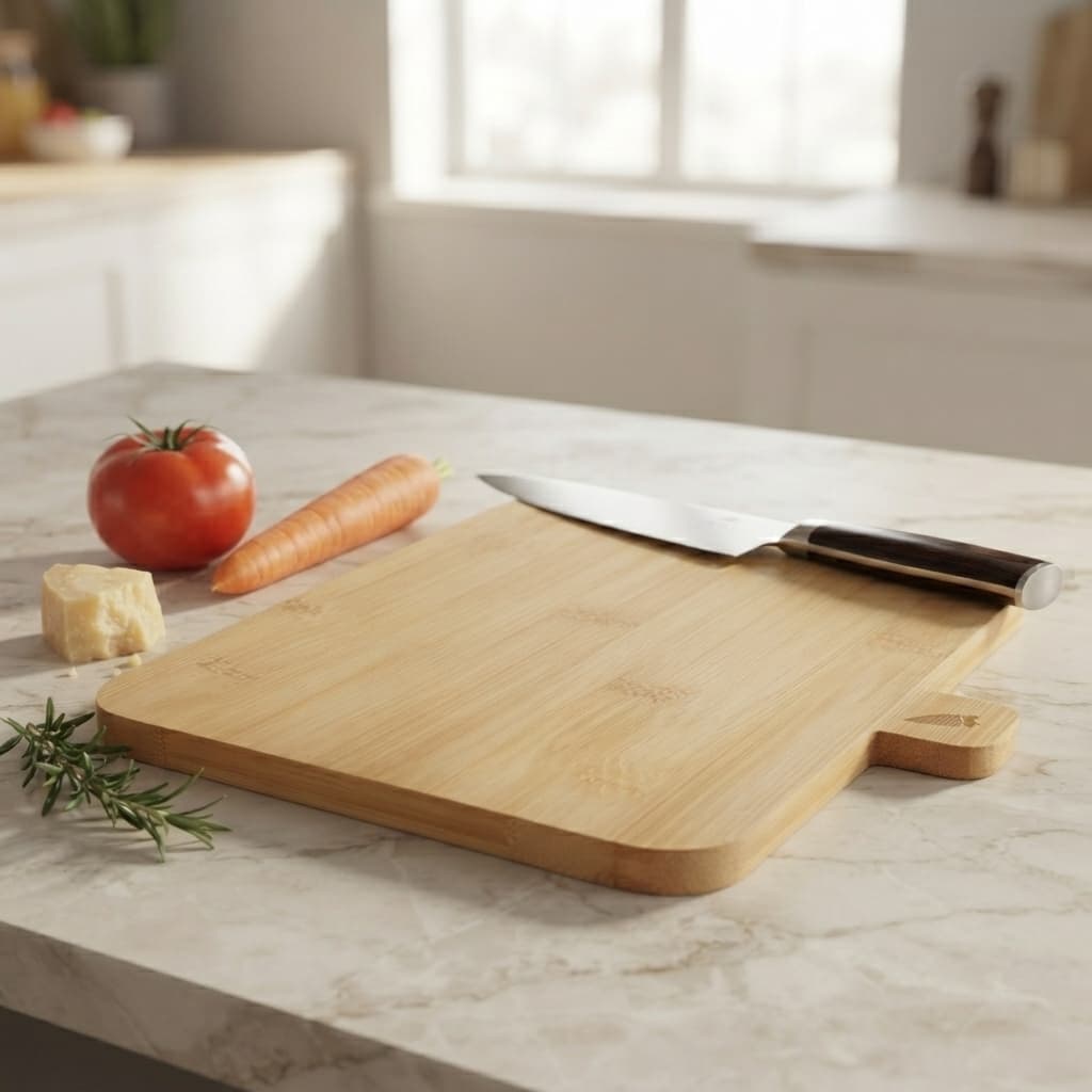 Combo 4 peças Tábua de Carne com Suporte Bambu Antibacteriano Tábua de Frios Queijos Frutas