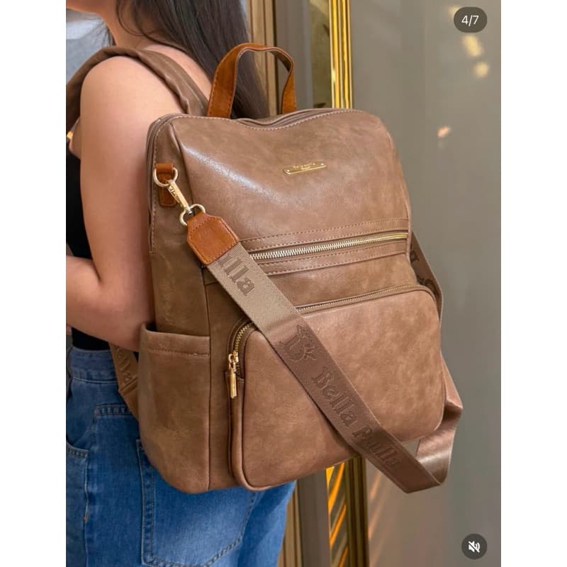 Bella pula bolsa mochila feminina lançamento de moda cabe notebook