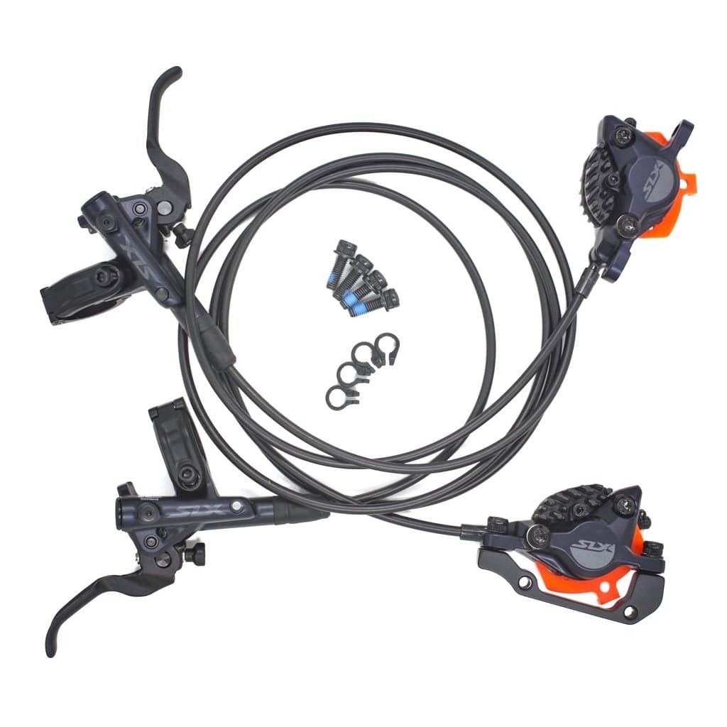 Par De Freios a Disco Hidraulicos Shimano Slx Br M7100 Com Pastilhas Ice Tech Bike Mtb