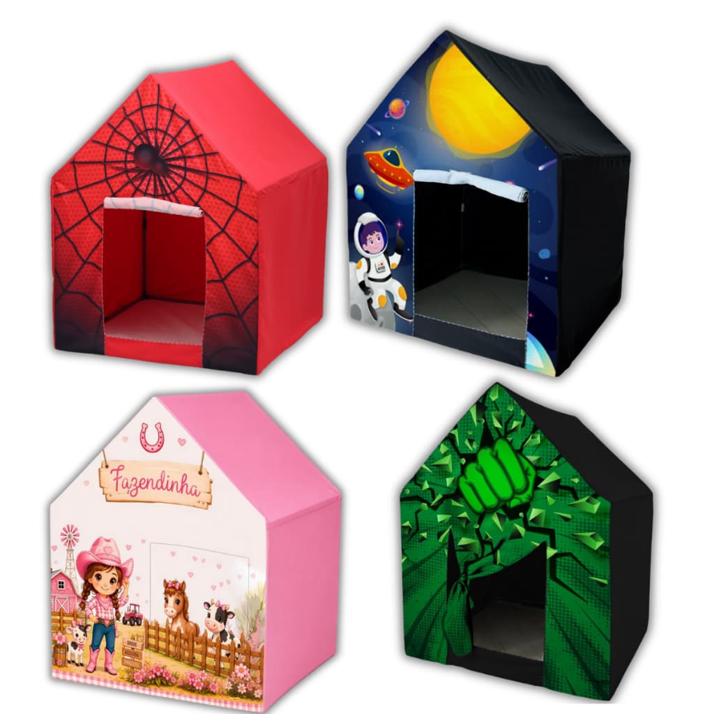 Barraca Cabana Tenda Menino Infantil Brinquedo Diversão Presente Crianças Aniversário