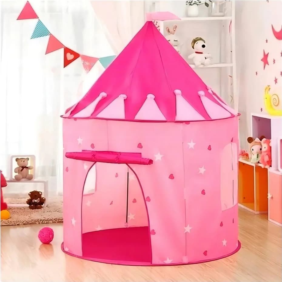 Barraca Infantil Castelo da Princesa Dobrável 135x100cm Cabana Tenda Infantil Art Brink