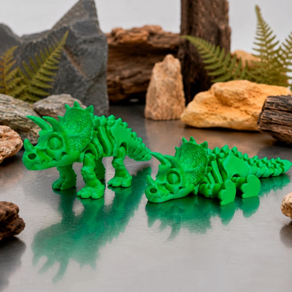 Triceratops Esqueleto Articulado Brinquedo Dinossauro Flexível Anti-stress Terapêutico Hiperfoco Presente Criativo