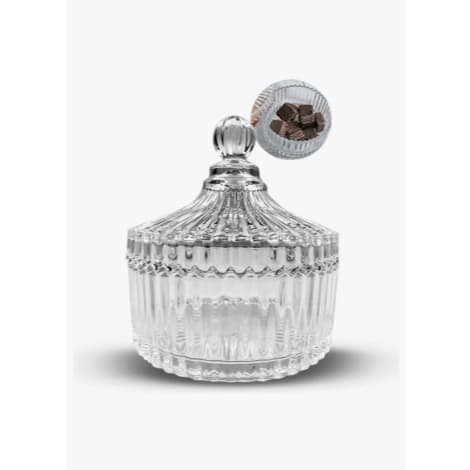 Bomboniere Baleiro Vidro Grande 600ml 20cm Transparente Luxo