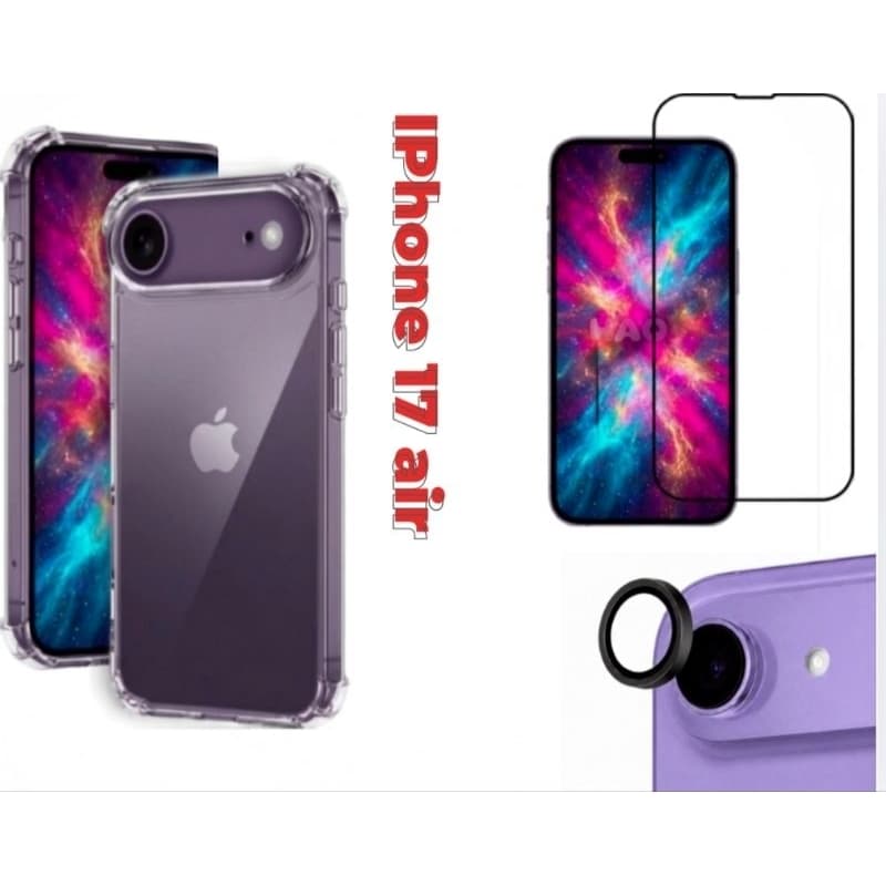 Película Cerâmica 9D -Pelicula Câmera -Capinha Anti Impacto Para IPhone  AIR 17