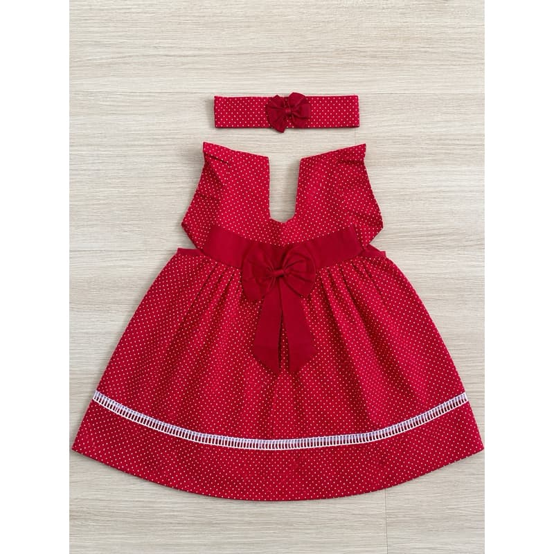 Vestido Bebê Menina 0 a 3 Meses com Laço Infantil para Festa Passeio e Ensaio