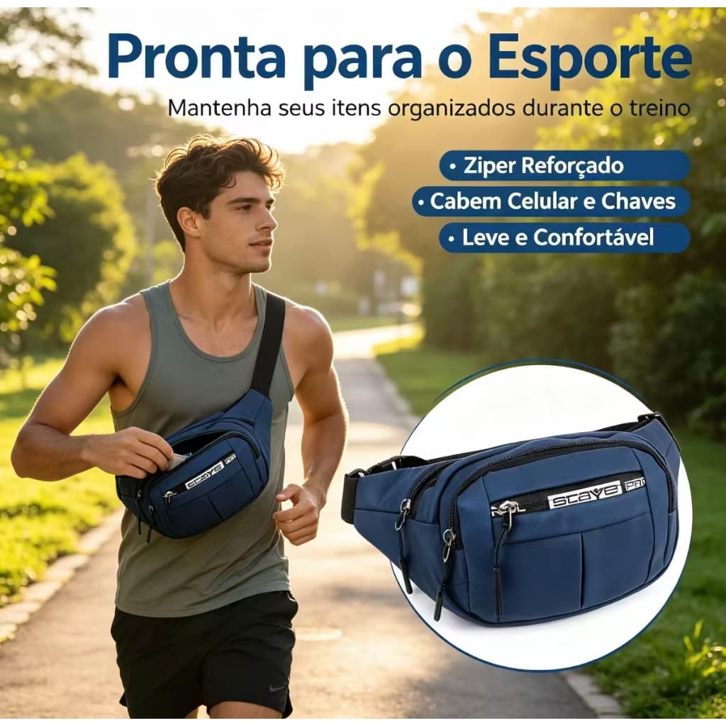 Bolsa Peitoral, Bolsa Transversal Unissex, Mochila Esportiva Casual, Pochete Multifuncional com Cinta Ajustável
