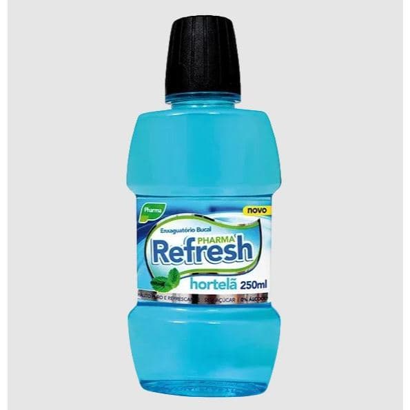 Enxaguante Bucal Pharma Refresh 250ml Menta ou Hortelã Sem Álcool