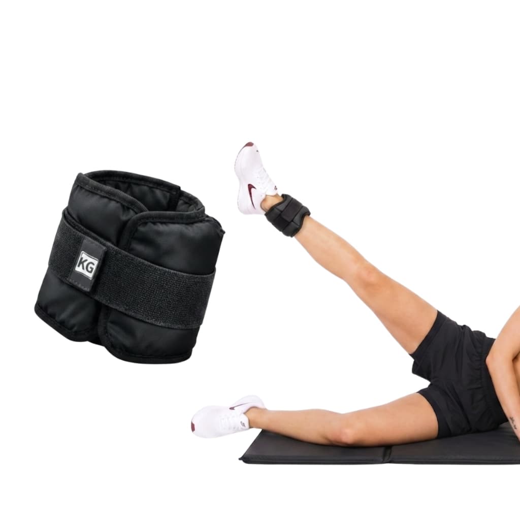 Tornozeleira Fitness de Exercícios Caneleira Preta Peso Academia Musculação Velcro Reforçado
