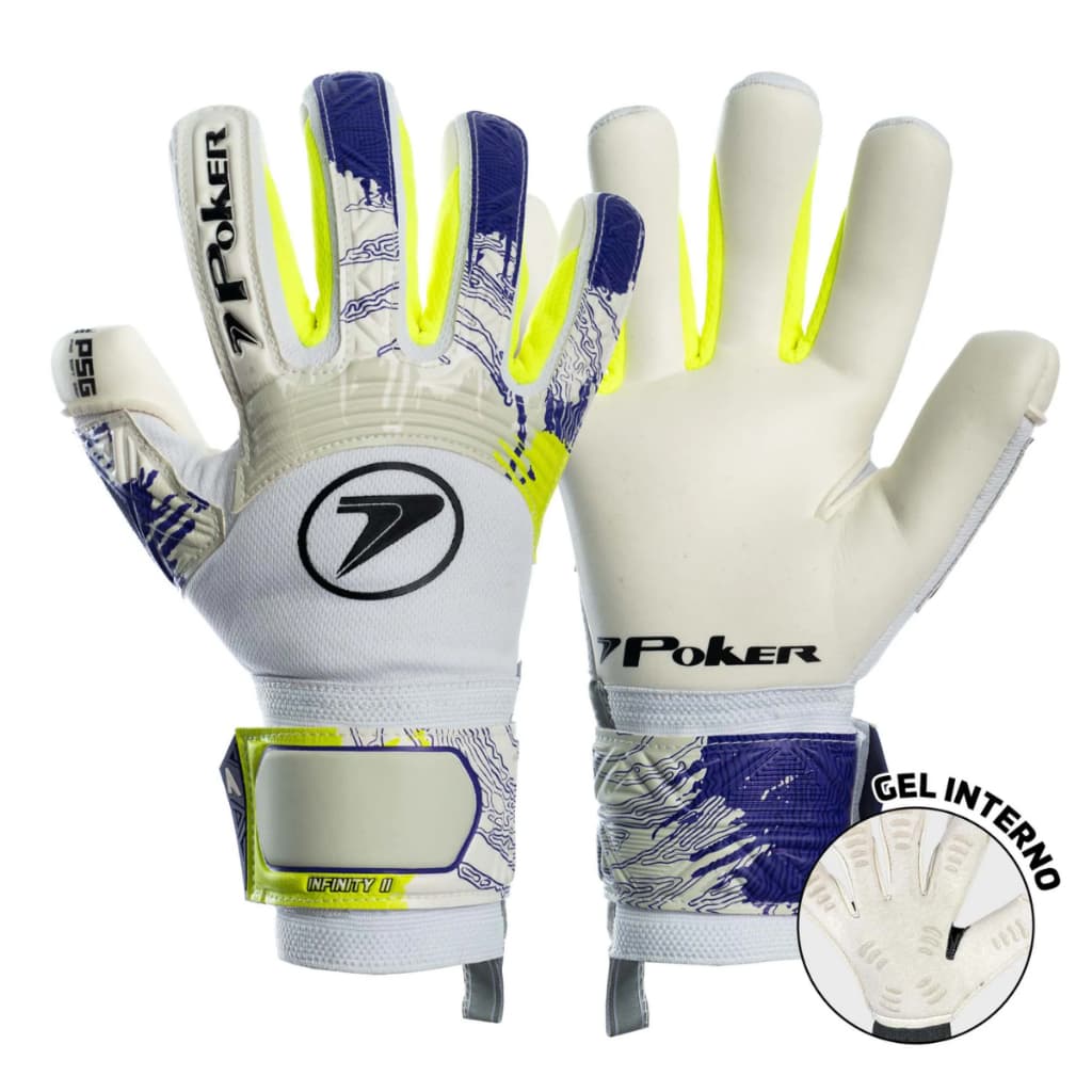 Luva de Goleiro Profissional Infinity 2 Poker Com Gel Interno