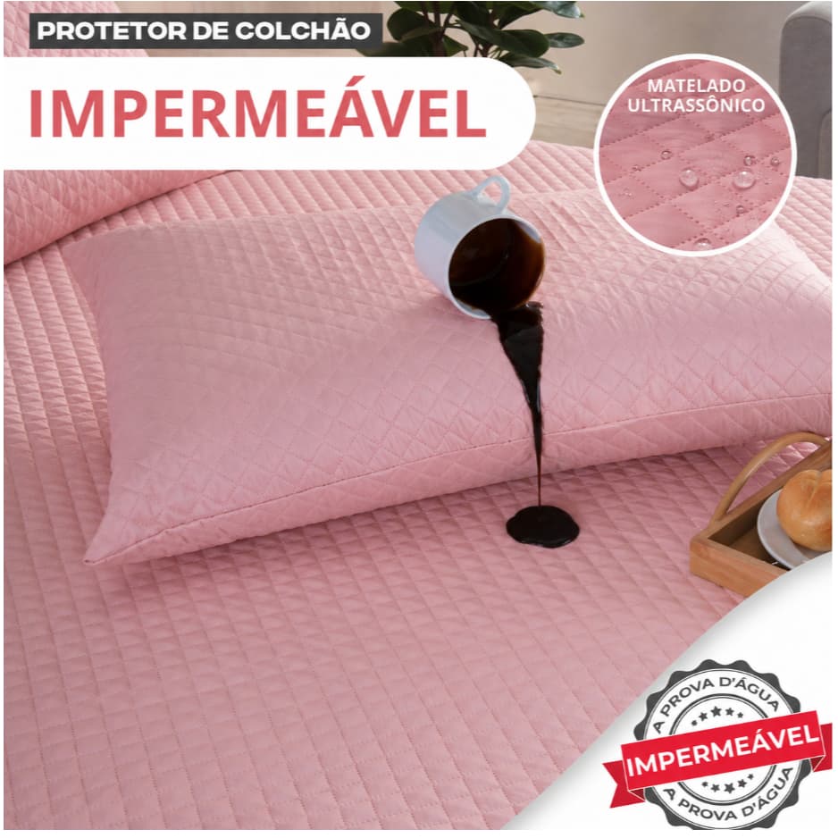 Capa Para Colchão Impermeável Matelado Com Elástico Protetor de Colchão