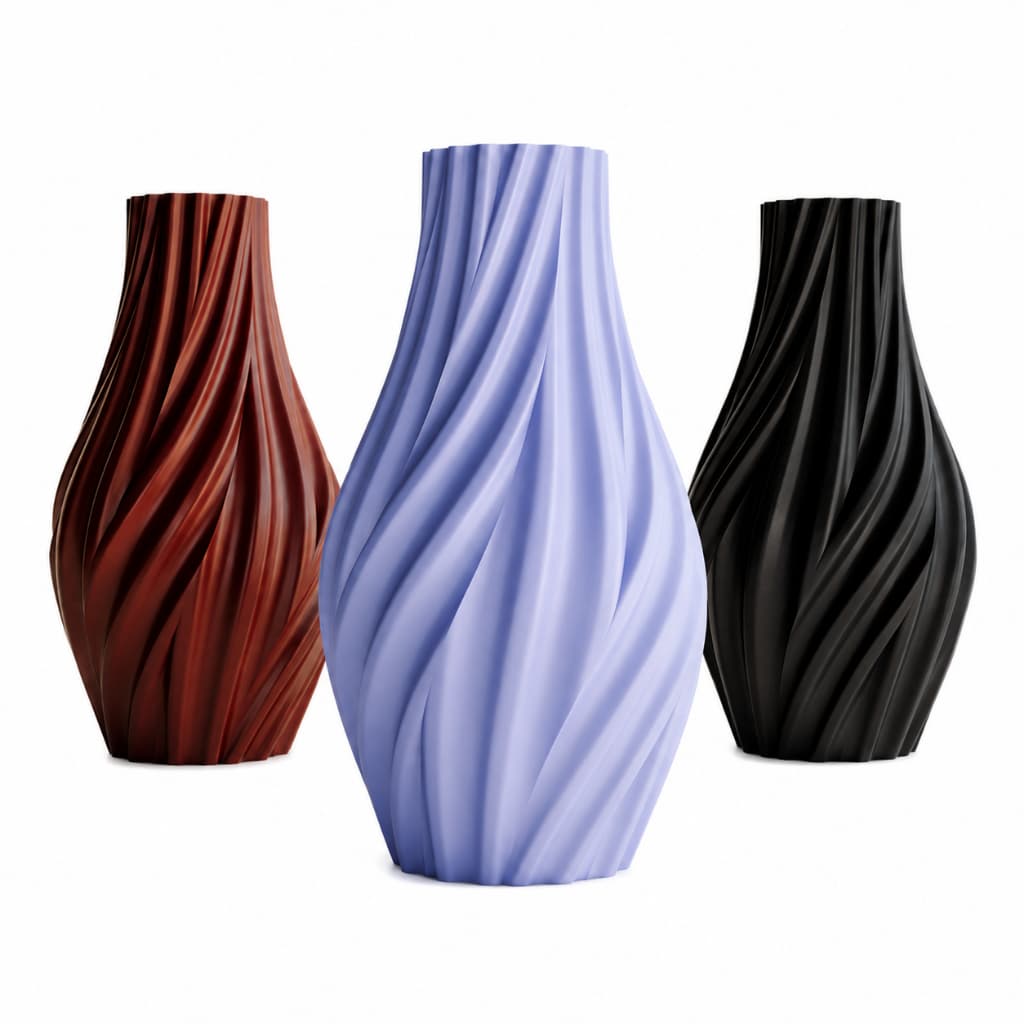 Vaso Decorativo Espiral em Impressão 3D | Vaso Moderno para Decoração Sala Quarto Escritório