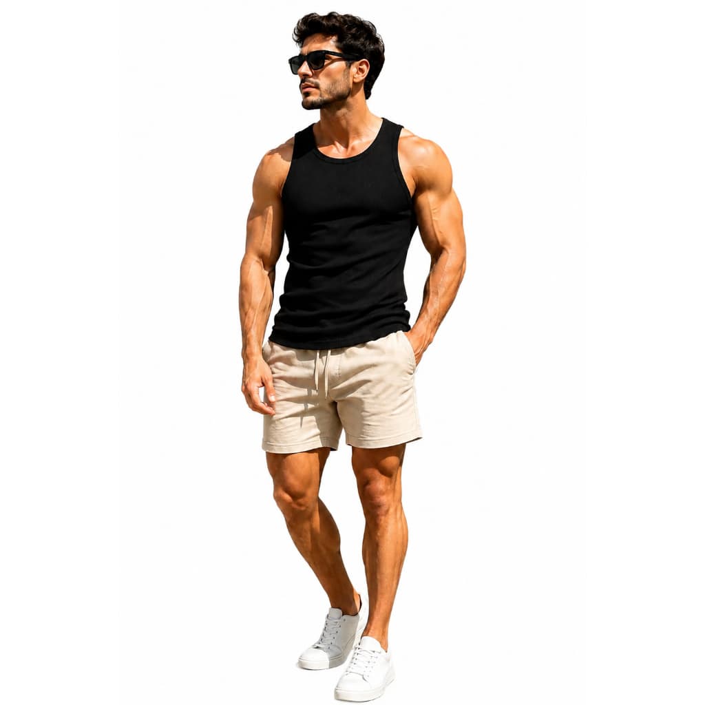 Regata Americana Masculina 100% Algodão Premium Lisa Academia Casual Fitness