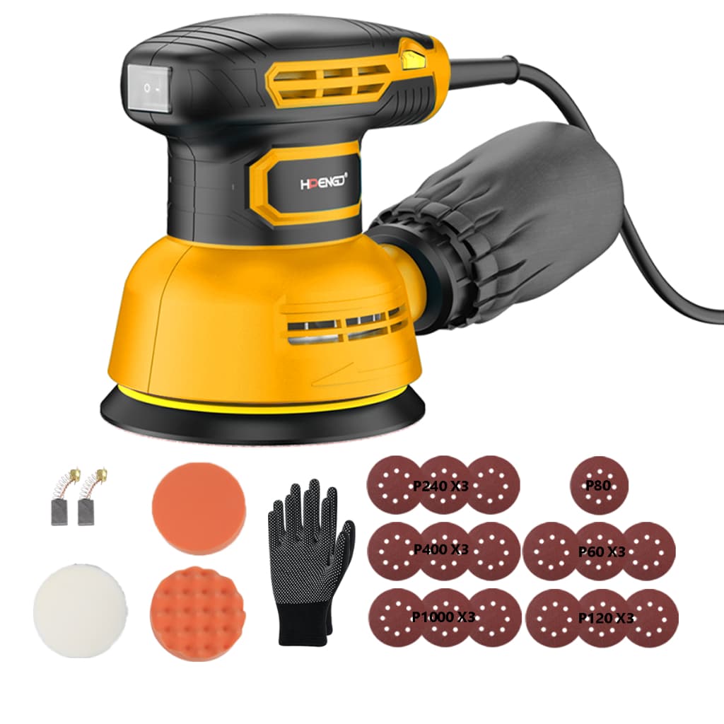 Lixadeira Eletrica Profissional 350w 6 Velocidades Para Madeira Gesso Parede Lixadeira Orbital Roto