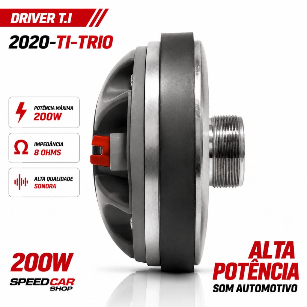 Driver TI Profissional Titanium D2020 90W Rms Som Automotivo Caixa de Som Caixa Trio