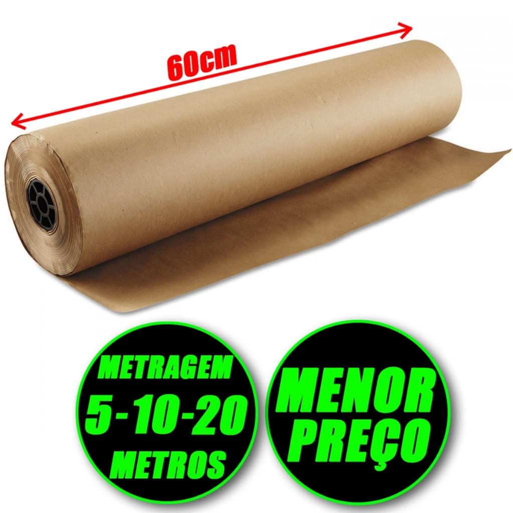 Papel Pardo Kraft Papel Para Embalagem De Caixa 80g Diversos Tamanhos Bobina Envio Correios