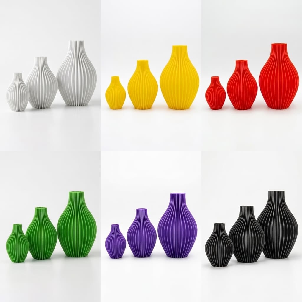 Opus3D Jogo Vasos Origami Decorativo Salim Decoração Casa Vaso com 3 Tamanhos P M G Diversas Cores 9 Cores Variadas