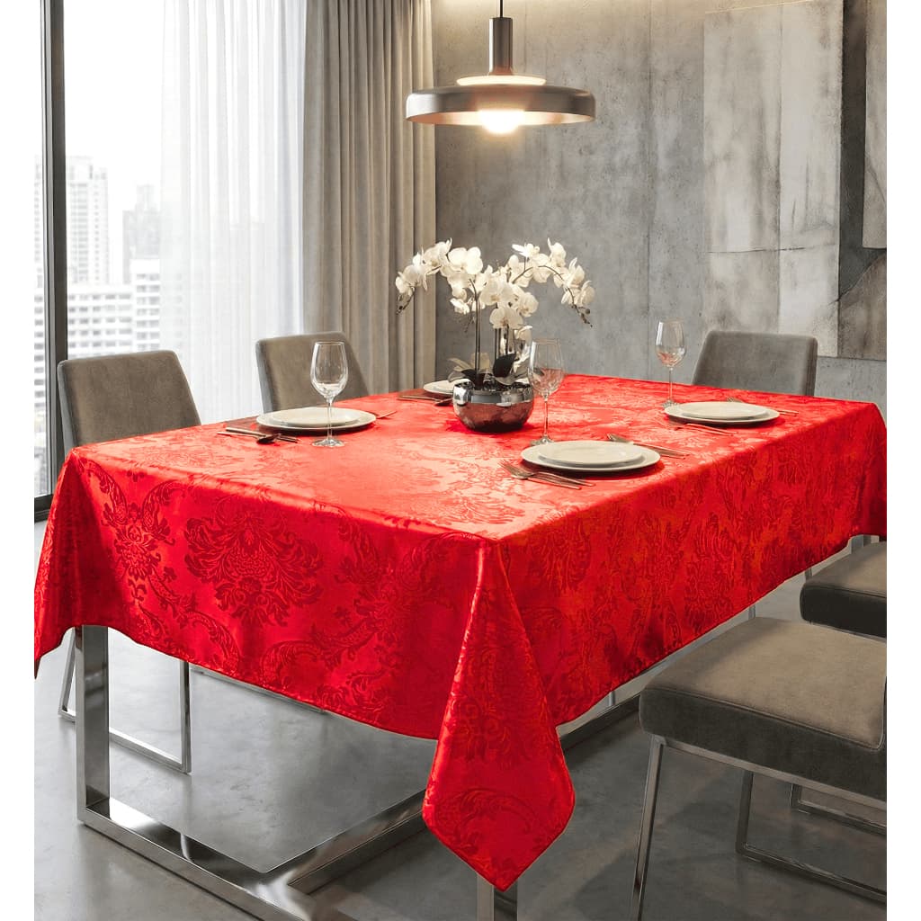 Toalha de Mesa em Jacquard Luxo 4,6,8 Cadeiras Envio Imediato