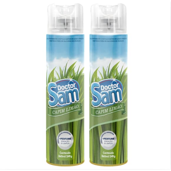 Kit 2 Odorizador Ambiental Capim Limão 360ml/294g - Doctor Sam
