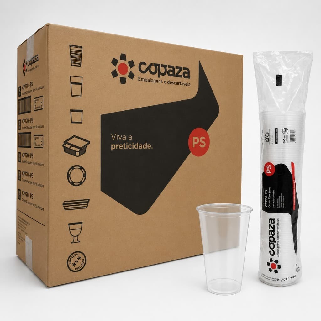 Caixa de Copo Copaza 770ml Gigante Descartável