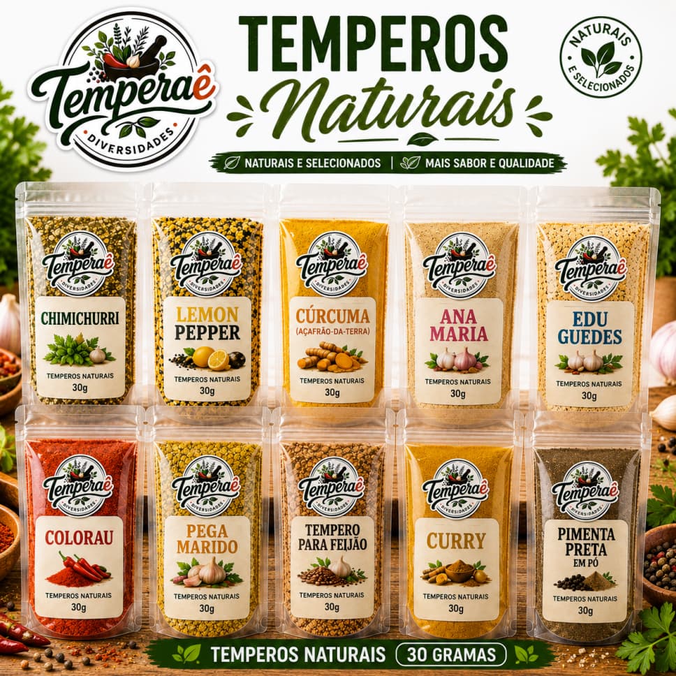 Temperos Naturais Para Cozinha 500G E 1KG Especiarias para comida Ervas Premium