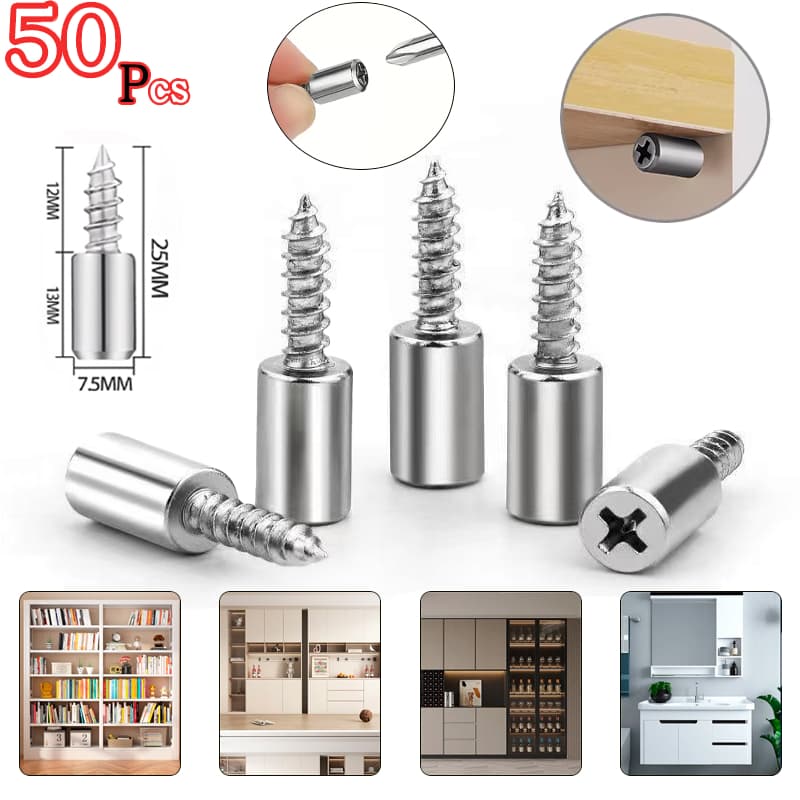 Kit 30-100 Suporte Pino P/ Prateleiras Parafuso + Capa Protetora