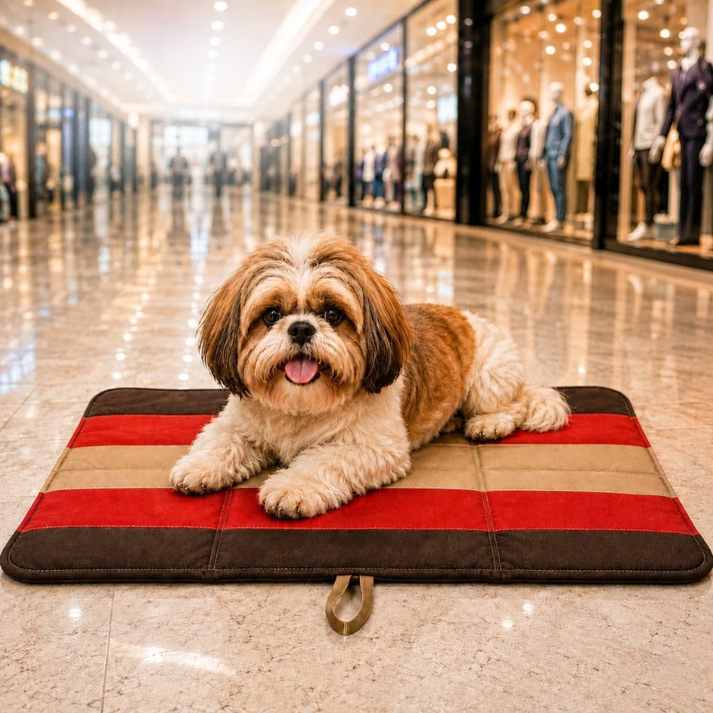 Cama Colchonete Almofada para Cachorro ou Gato Pet Lavável Para Viagem Caminha Pet Para Viagem  Slim