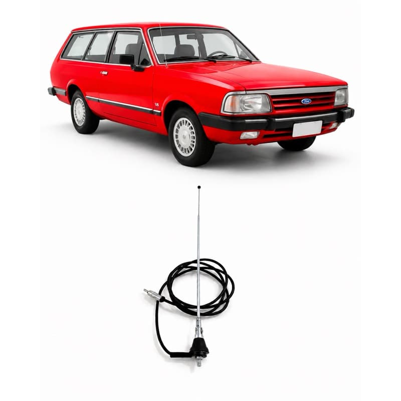 antena automotiva am/fm CORCELL/DELREY/CORCEL2/ BRASÍLIA/ VARIANTE/ universal cromada