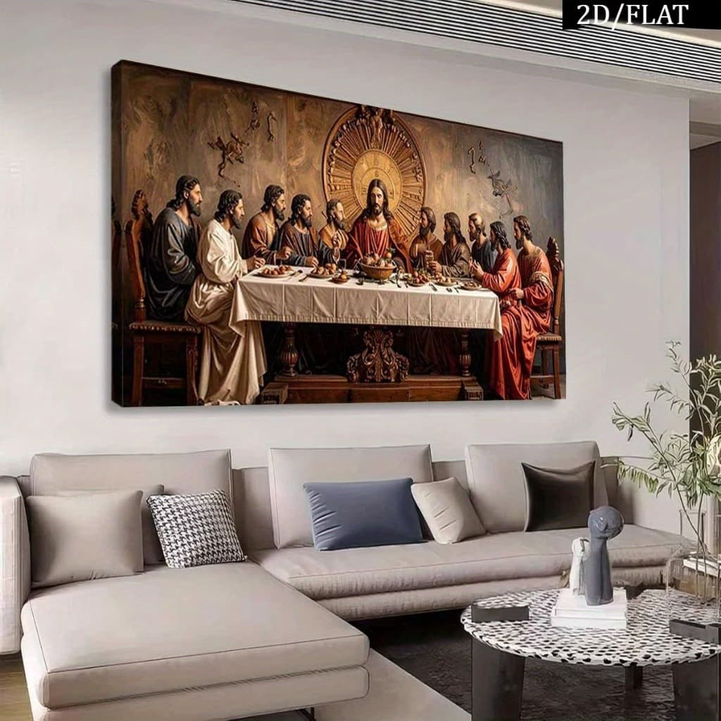 quadro decorativo santa ceia jesus 40x60
