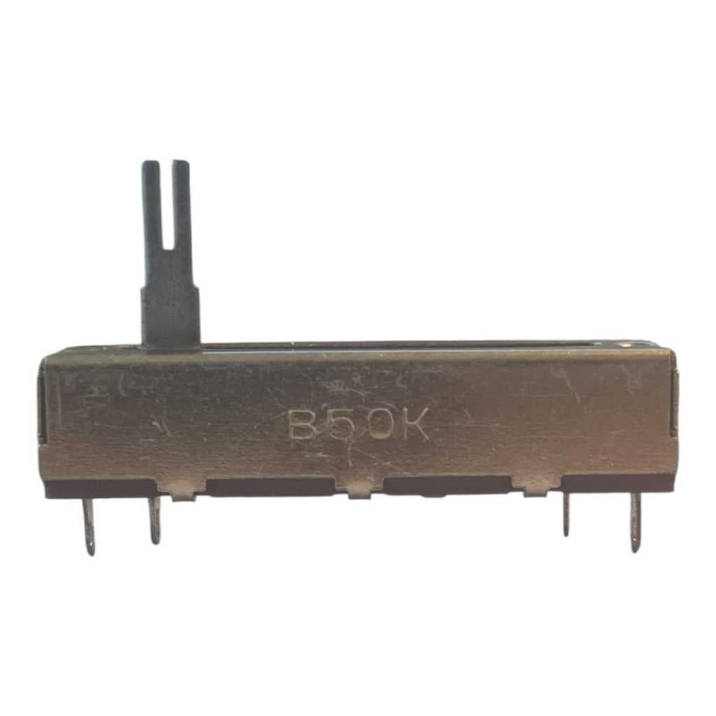 Potenciômetro Fader Deslizante B50K 50x10mm Haste 10mm para Mesa de Som