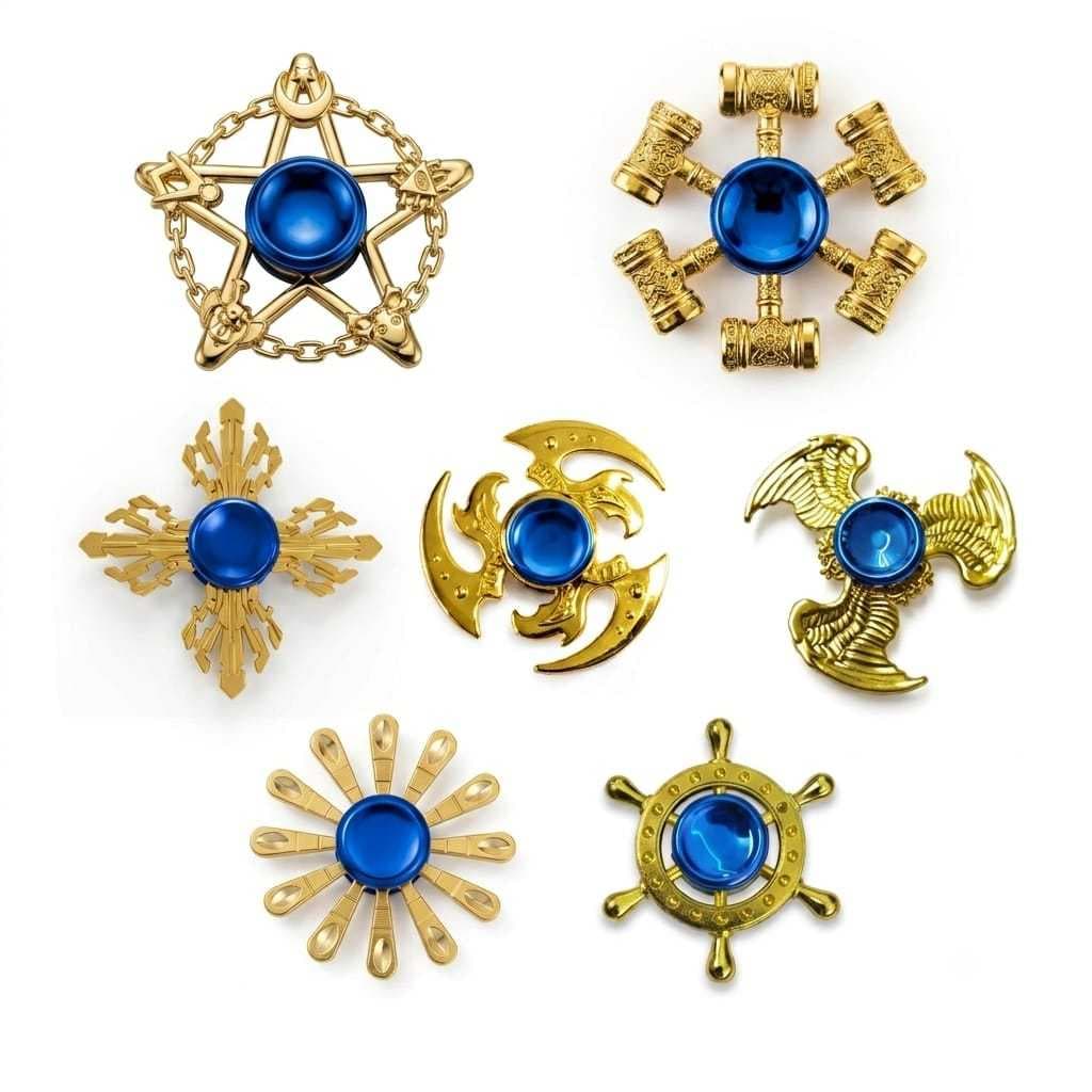 Kit 2 Fidget Hand Spinners Metal Multicoloridos Dos Raros