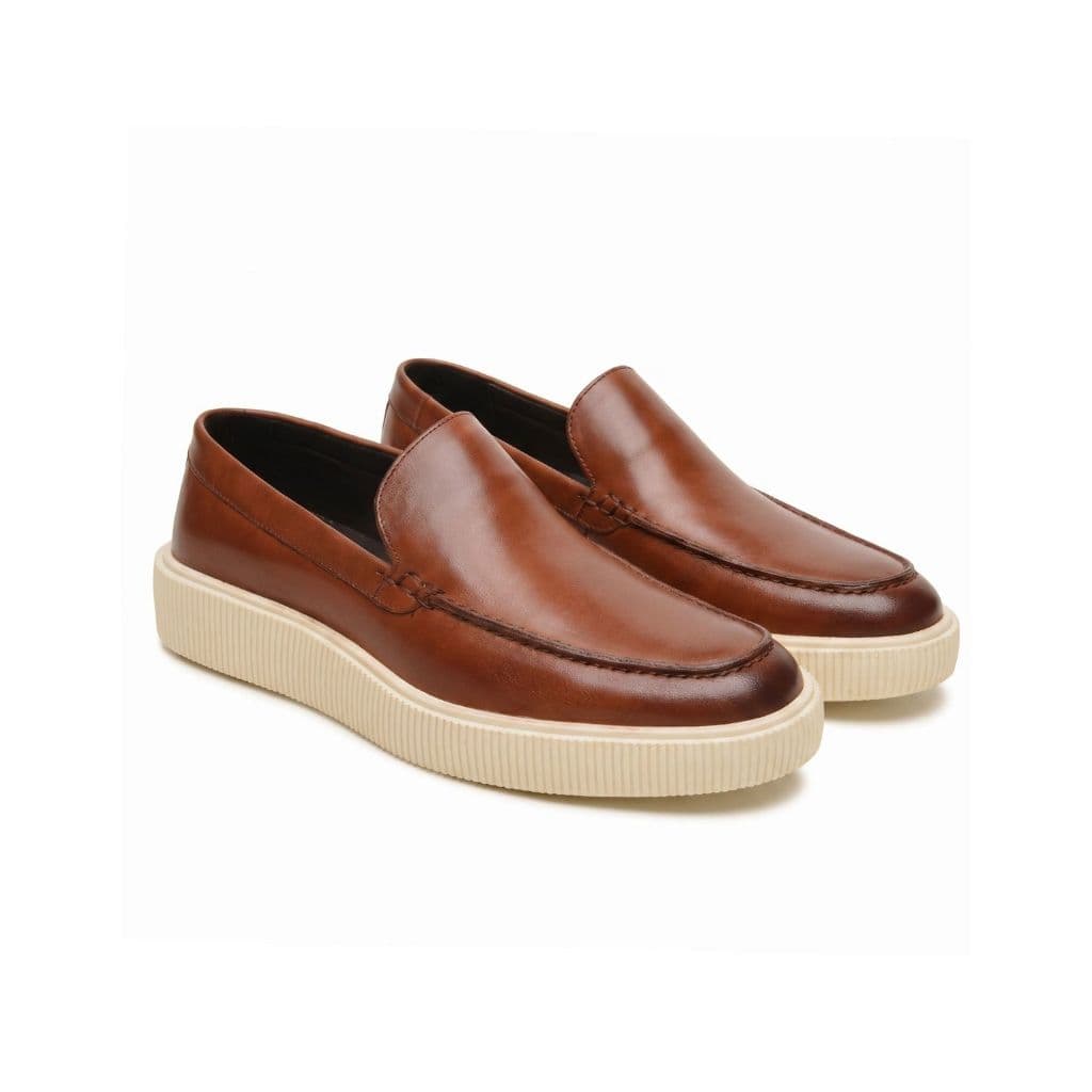 Sapato Masculino Mocassim Casual Couro Slip Palmilha Gel Sola Leve, tamanhos especiais ( grande) 37 ao 46 . Oportunidade