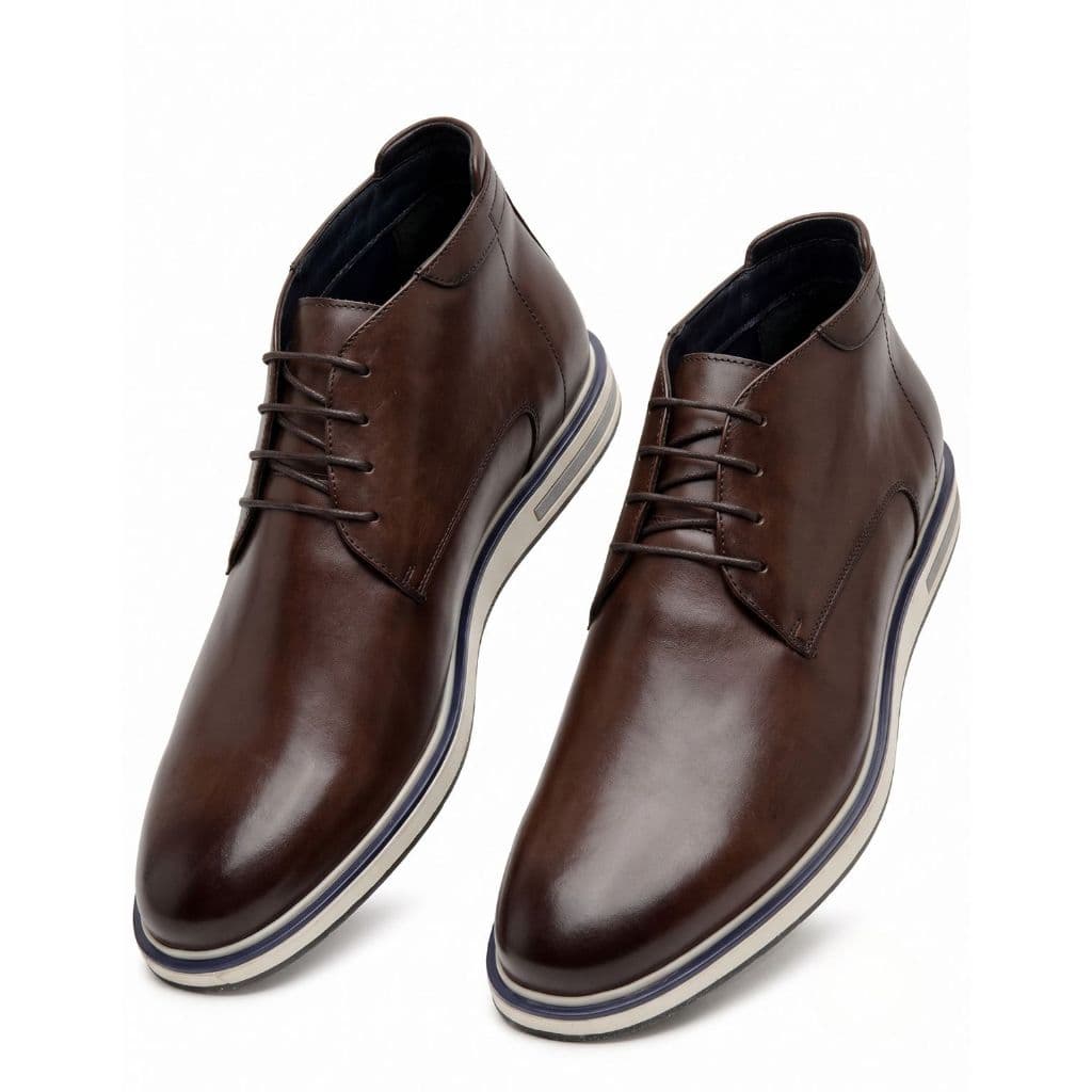 Sapato Bota Masculina Oxford Casual Couro Legítimo Solado Leve