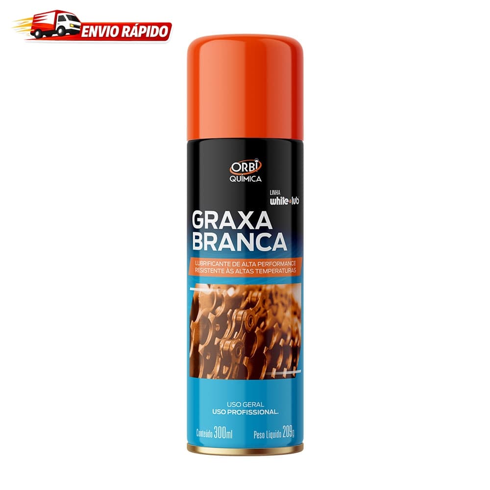 Graxa Branca Spray 300ml Ideal para Corrente de Moto