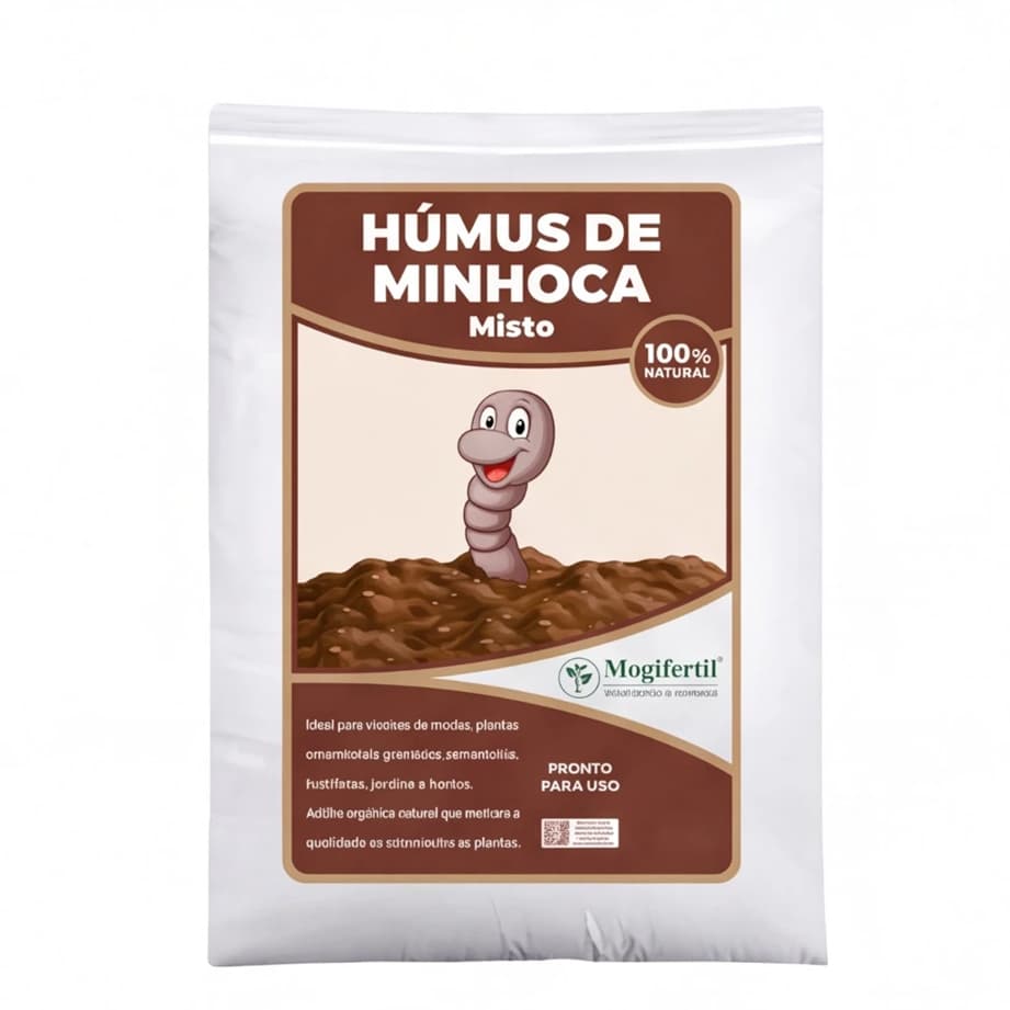Húmus de Minhoca Mogifertil Adubo Natural para Planta, Horta, Jardinagem e Substrato Orgânico