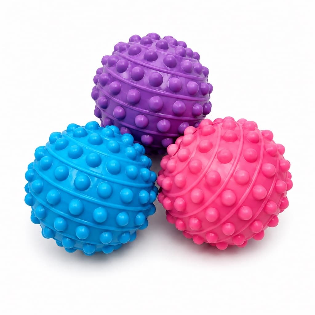 Bola Brinquedo Mordedor Para Cães Bolinha Cravo Mordedor Vinil  Cães E Gatos Pet  Massagem 3unidades