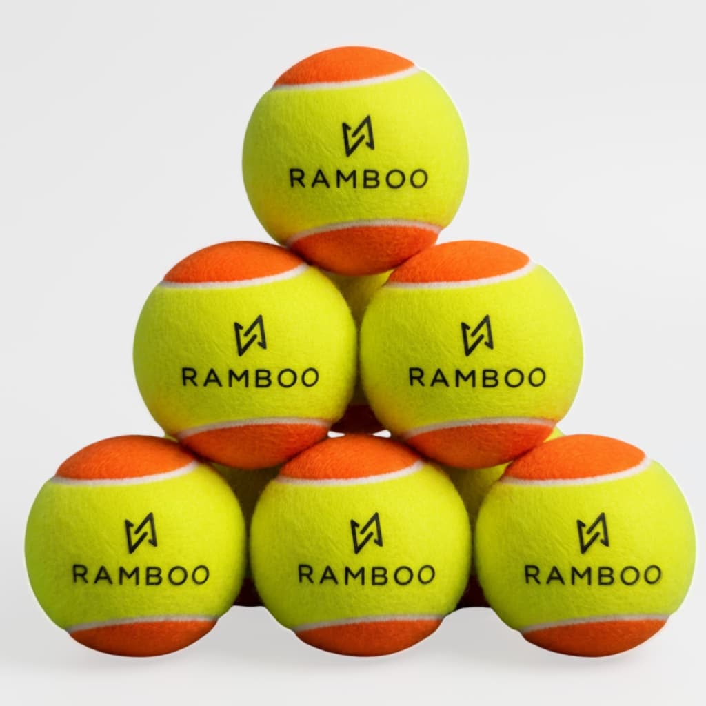 Bolinhas de Beach Tennis Profissional Oficial RAMBOO Kit 6 Bolas - Bola para Beach Tennis Homologada, Alta Durabilidade