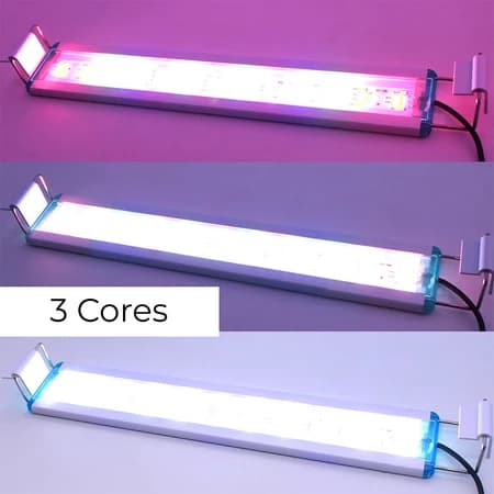 Luminária Aquário Plantado Led 10w 28cm A 40cm 3cores Ajustável Bivolt Iluminação Planta Peixe