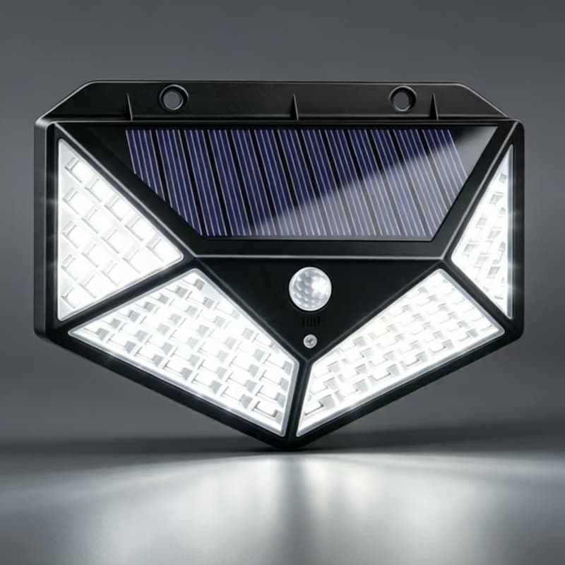 1/2/3/4 Pcs Luminárias Solares Impermeáveis Prova De Chuva 100 Led Sensor Courtyard Light Promoção
