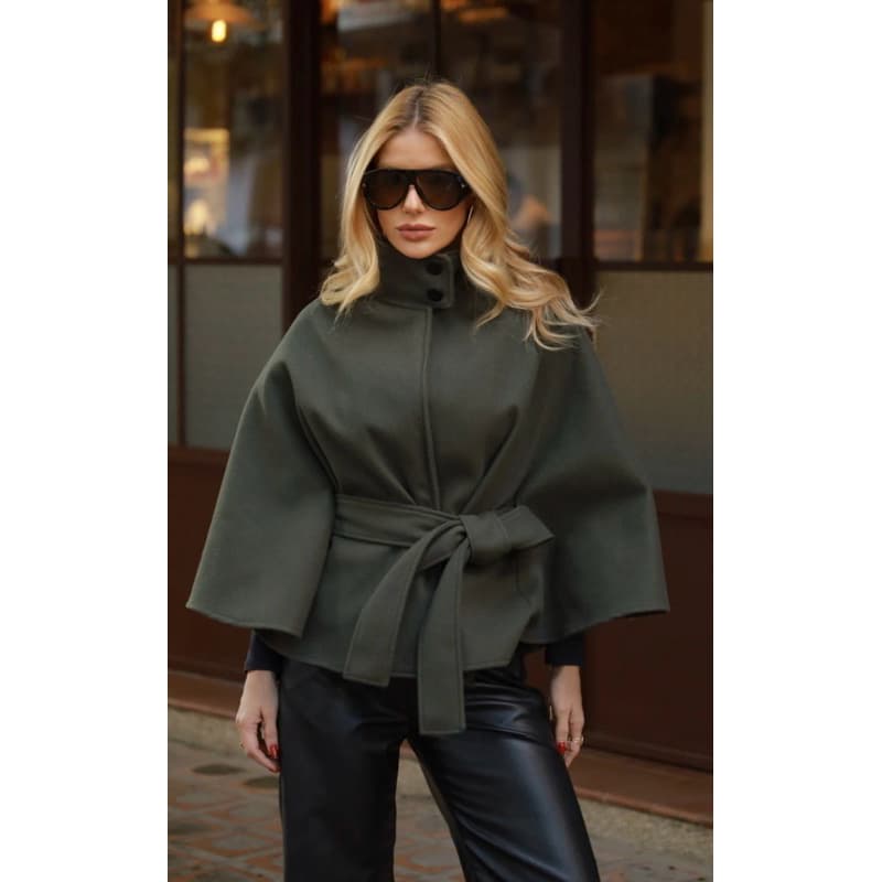 Poncho lã batida | poncho feminino casaco lã batida